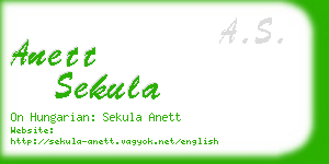 anett sekula business card